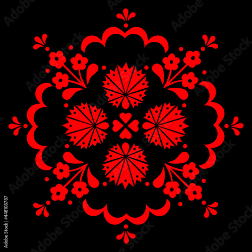 Seamless vector pattern in folk style (Slovakia)