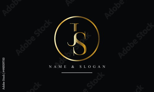 SJ, JS, S, J abstract letters logo monogram