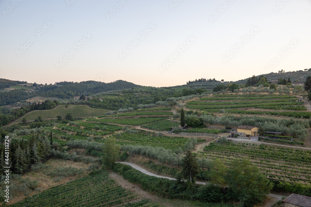 Ausblick in der Toskana mit wunderschöner Landschaft