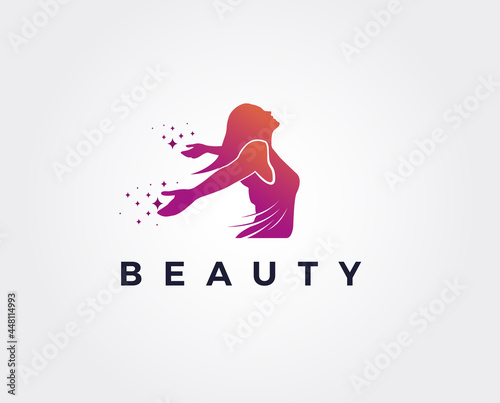 minimal beauty logo template - vector illustration