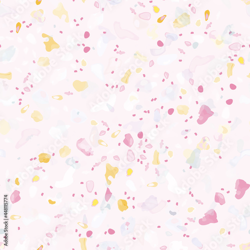 Terrazzo Texture Vector. Flooring Seamless Pattern