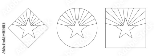 arizona flag outline set. isolated on white background. vector illustration