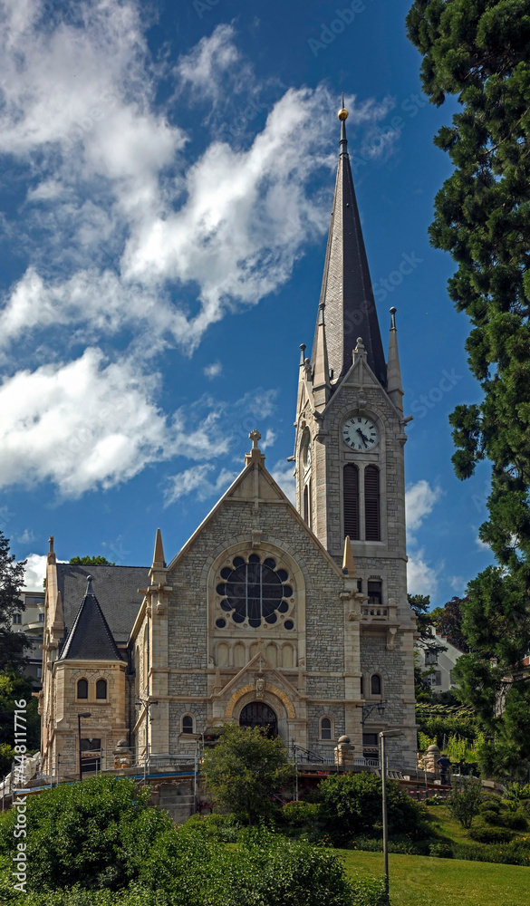 Pasquart church. City of Biel-Bienne, Switzerland. Opened at 12th June 1904