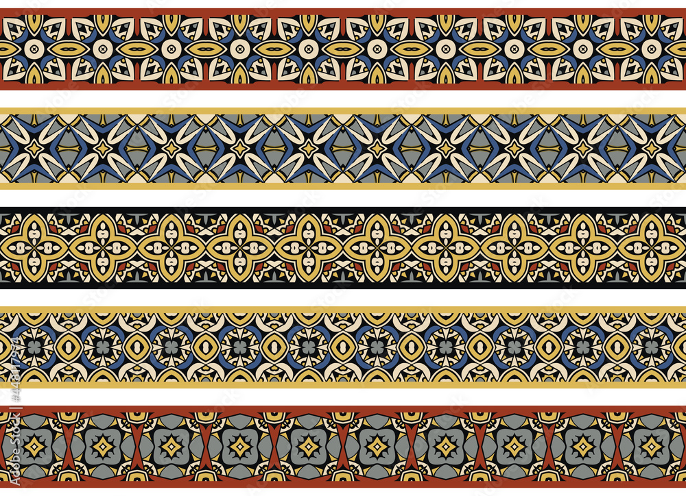 Seamless decorative borders Seamless decorative borders