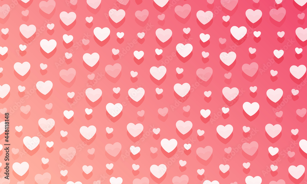 Romantic background with hearts Romantic background with hearts