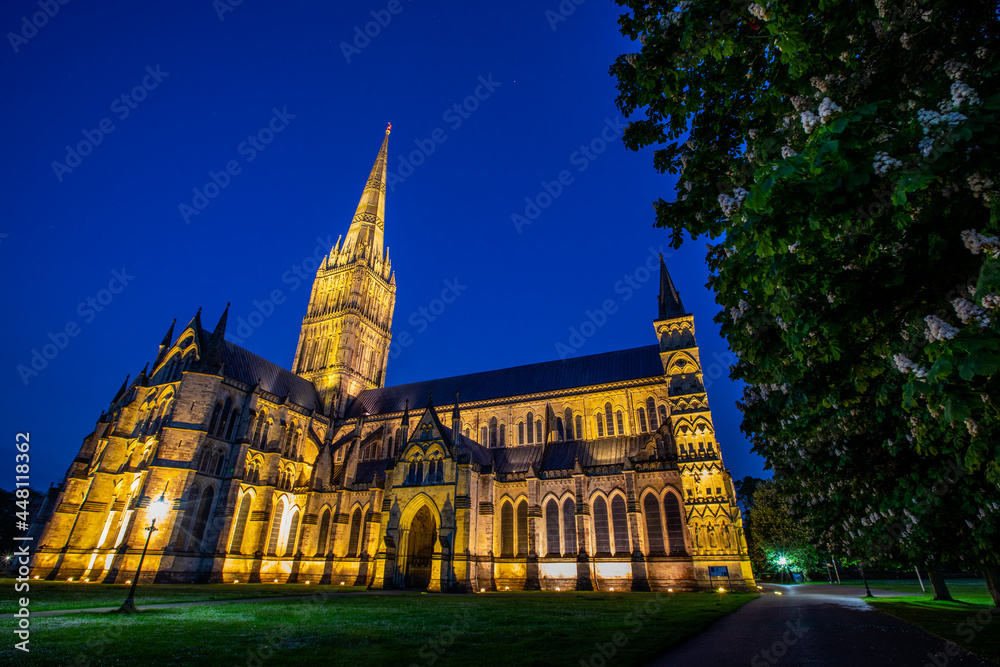 Salisbury Cathedral in Wiltshire, UK