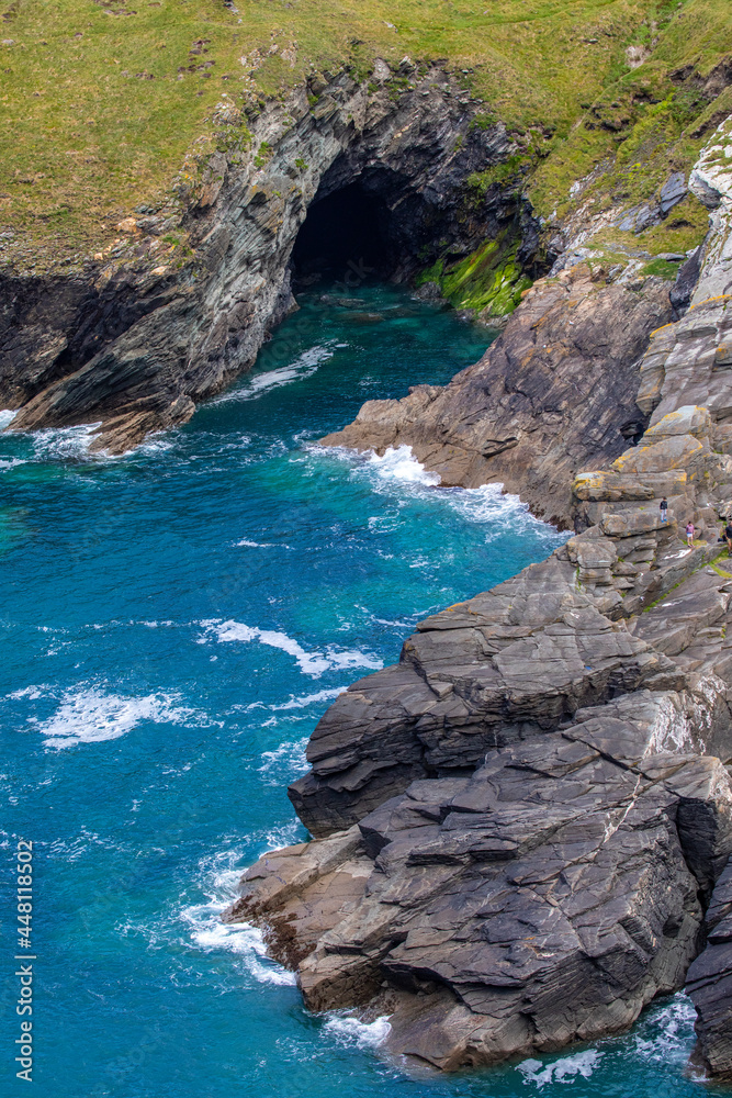 Cave in Tintagel, Cornwall, UK