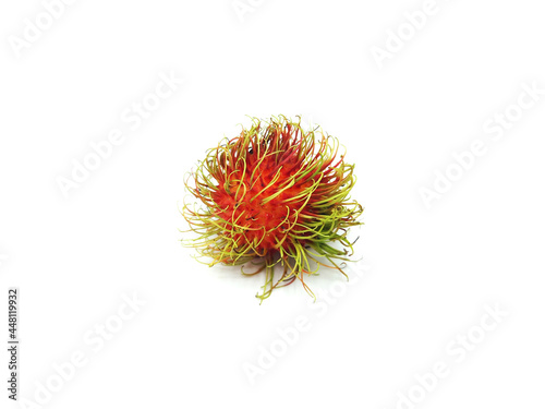 Fresh rambutan sweet delicious fruit isolated on white background
