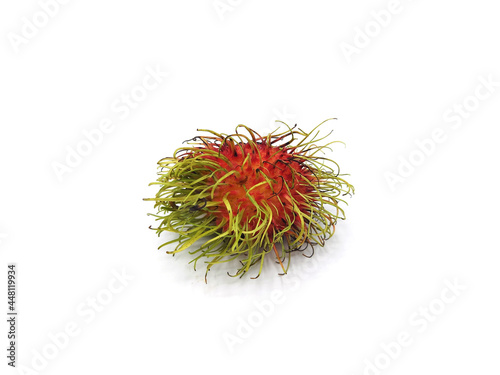 Fresh rambutan sweet delicious fruit isolated on white background