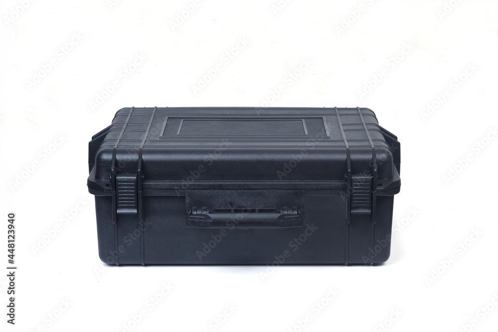 black safety briefcase isolated on white background, closet black safety briefcase isolated on white background, closet
