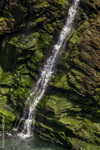 Waterfall at Tintagel Castle in Cornwall, UK