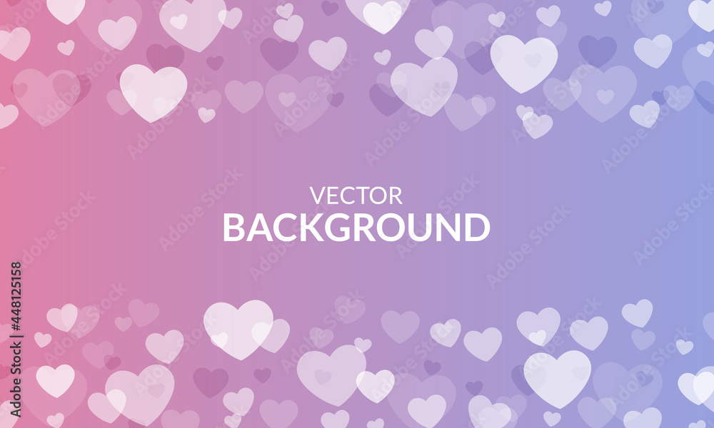 Delicate background with hearts