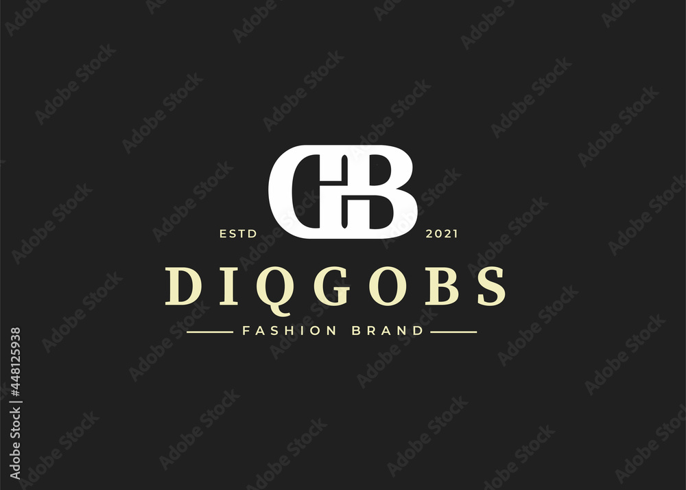 Initial D B letter logo design template, Vector illustrations Initial D B letter logo design template, Vector illustrations