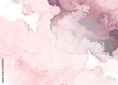 Pink and plum quartz geode vector design frame.Stylish taupe brown texture card.