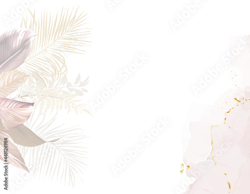Luxurious beige and blush trendy vector design square frames