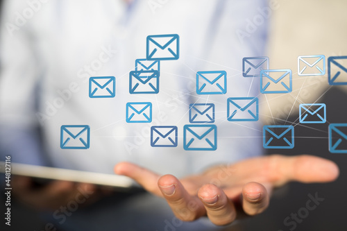 email marketing concept, send e-mail or newsletter.