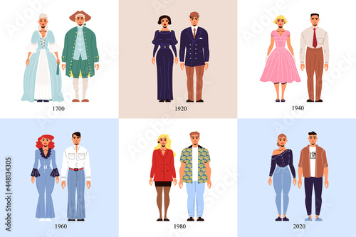 History Of Fashion Costume Design Concept