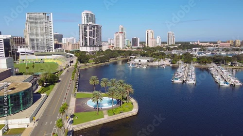 pan shot of the downtown area in St Petersburg Florida USA photo
