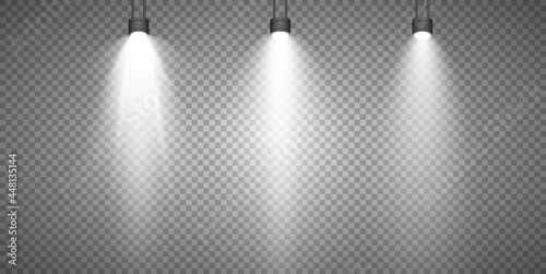 Vector Spotlights. Scene. Light Effects.