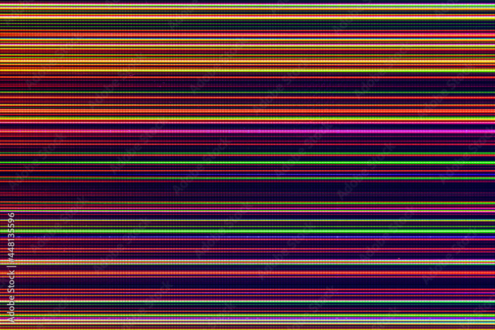 Colorful stripes on a broken LCD TV screen Colorful stripes on a broken LCD TV screen