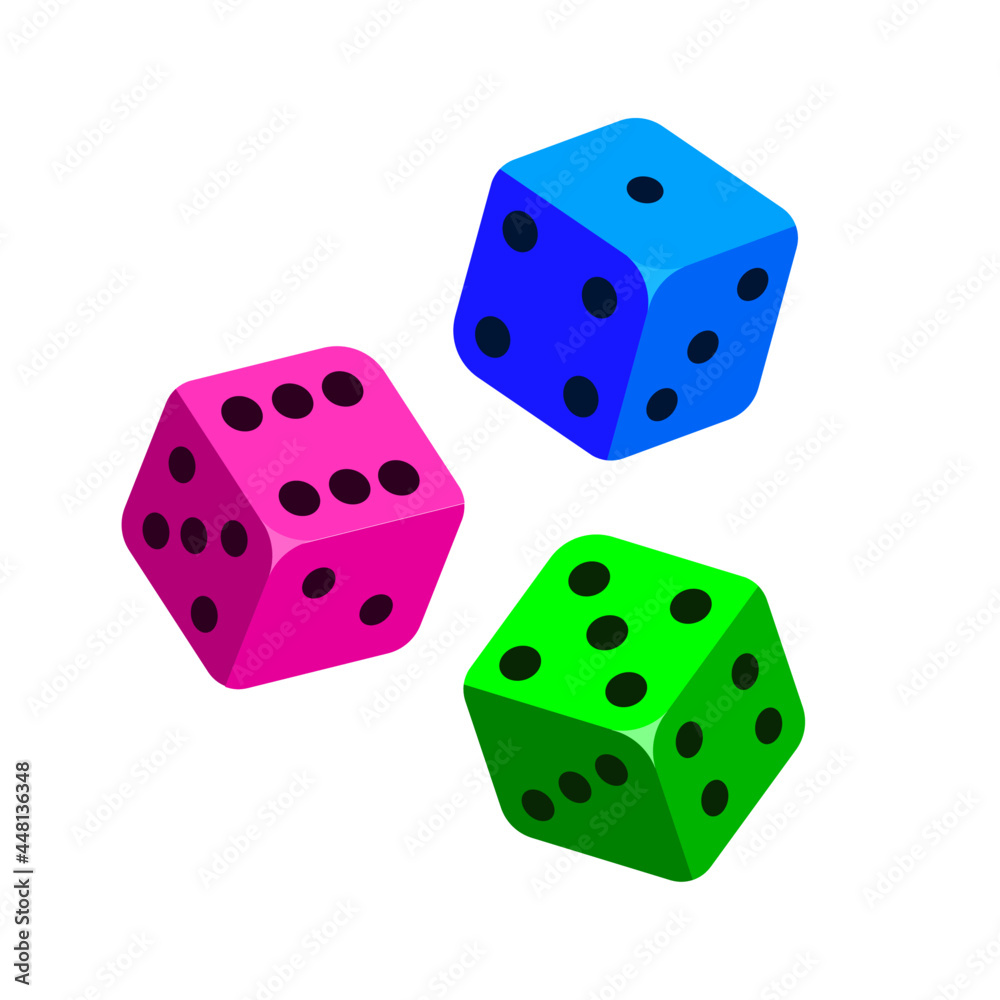 colourful dice vector illustration colourful dice vector illustration