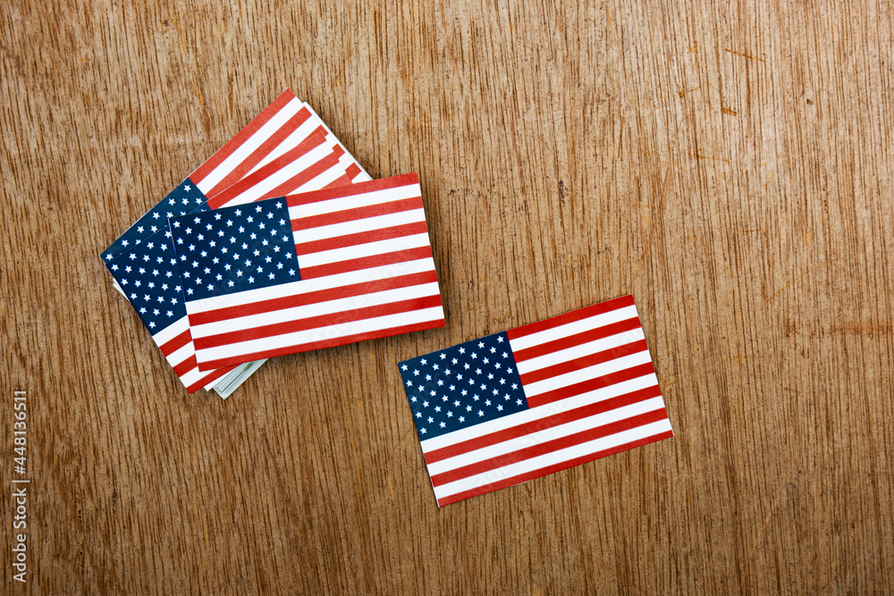 Obraz premium USA flag cards. For 4th of July, Memorial Day, Veteran's Day, or other patriotic celebration