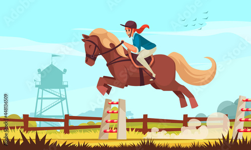 Horse Rider Background © Macrovector