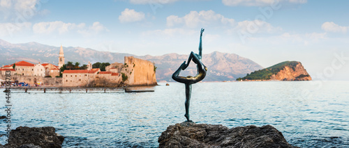 Sculpture of dancer girl in Budva, Montenegro photo