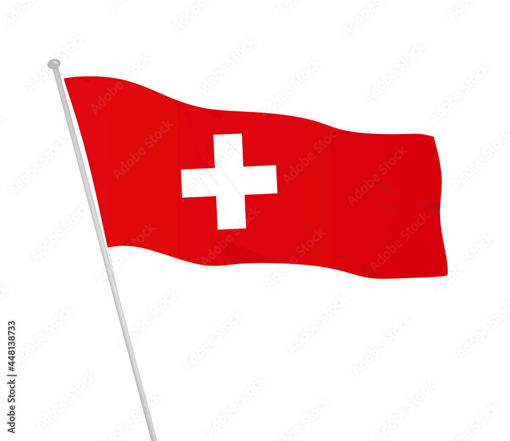 Switzerland national flag. vector illustration
