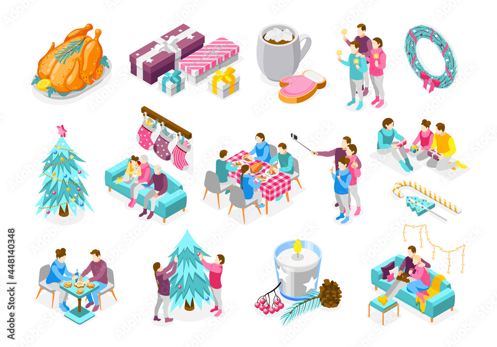 Christmas Isometric Set Christmas Isometric Set