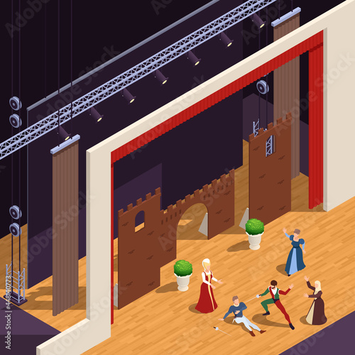 Grand Theatre Isometric Background