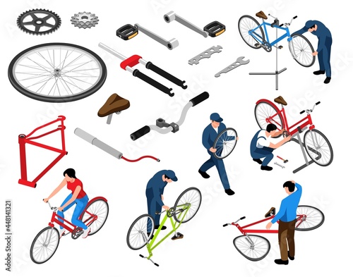 Bicycle Repair Isometric Set