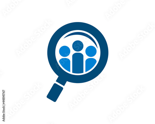 people search recruitment logo template