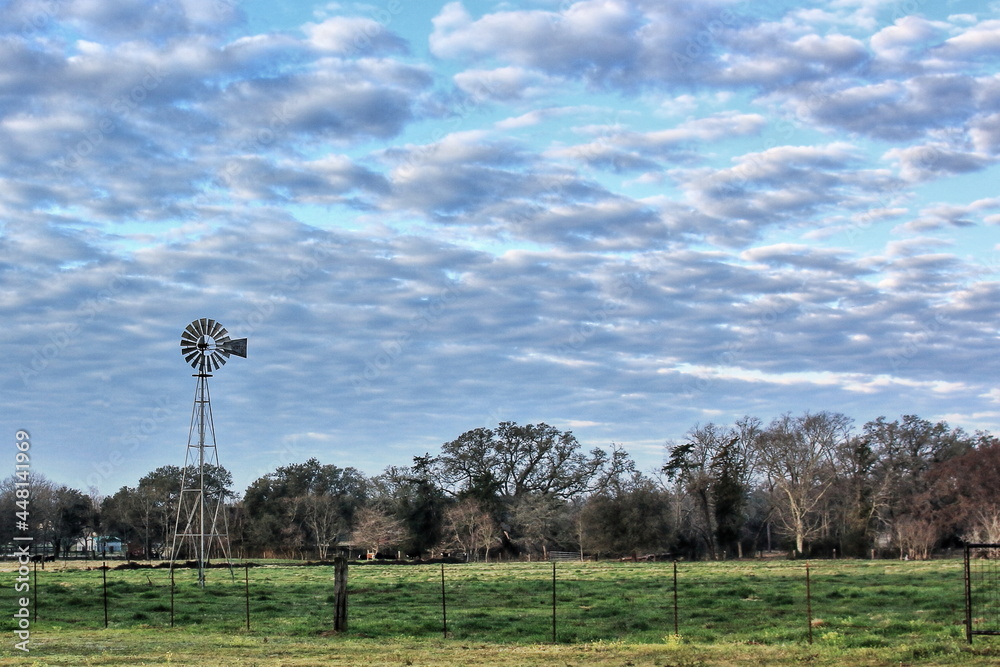 Tomball Texas Sunrise Windmill