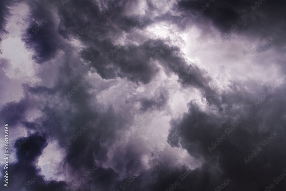 Dark, dense and magnificent, gray storm clouds Dark, dense and magnificent, gray storm clouds
