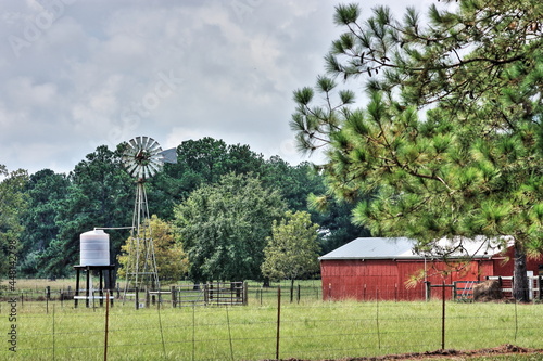 Tomball Red Barn Windmill photo