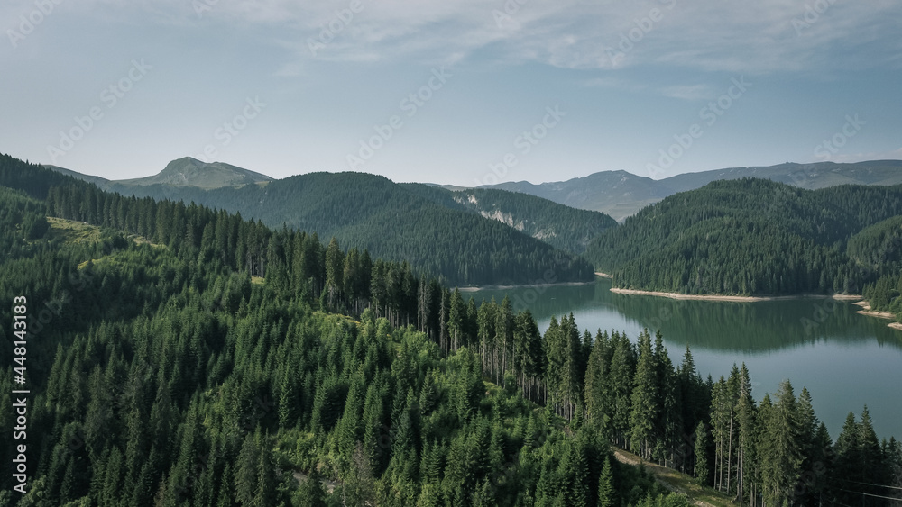 Bolboci Lake Aerial Landscape