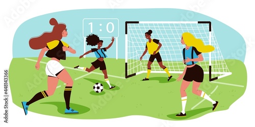 Flat Football Illustration
