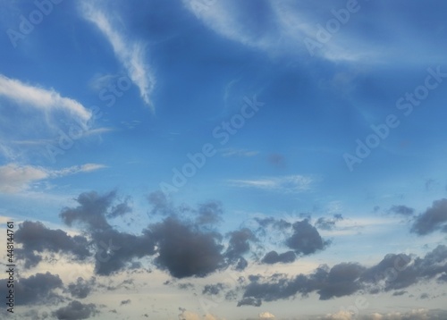 blue sky and clouds . and natural sky 