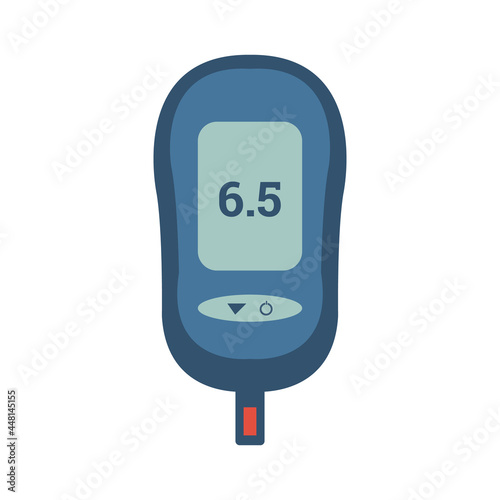 Colorful glucose sugar test flat icon with eps file