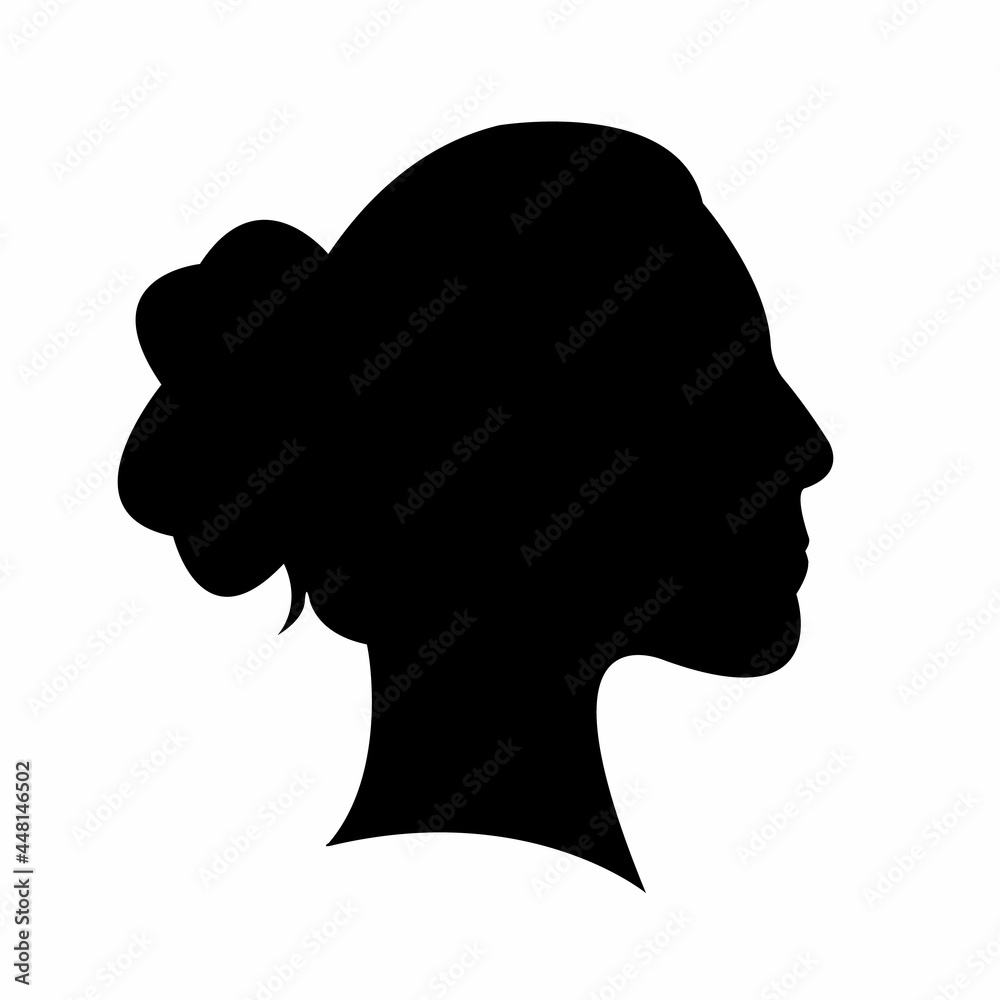 a woman head silhouette vector a woman head silhouette vector