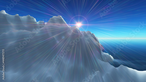 Fotografija Ice berg on see 3d render