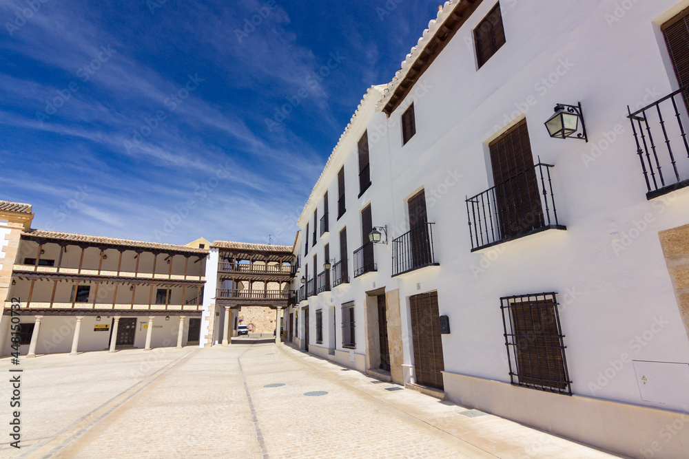 Main square of Tembleque town in Spain