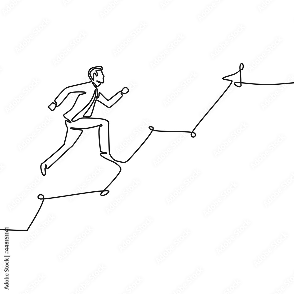 Vector illustration for men step up his career. Illustration for good presentation Vector illustration for men step up his career. Illustration for good presentation
