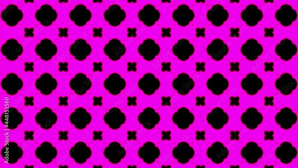 Abstract geometric seamless pink pattern background. Abstract Stripes Kaleidoscope Loop. Fast Psychedelic Colorful Kaleidoscope VJ background. Disco Abstract Motion Background. Kaleidoscope effect