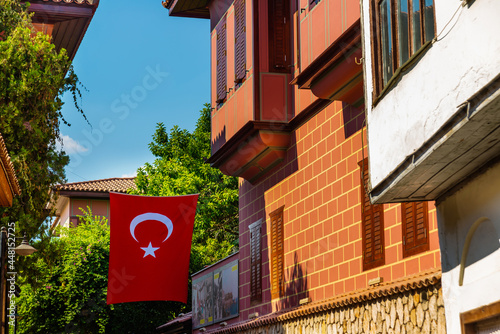 ANTALYA, TURKEY: Houses in the historical distirict Kaleici of Antalya. photo