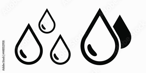 Blood Drop Icon isolated minimal single flat linear icon for application and info-graphic. Commercial line vector icon for websites and mobile minimalistic flat design.