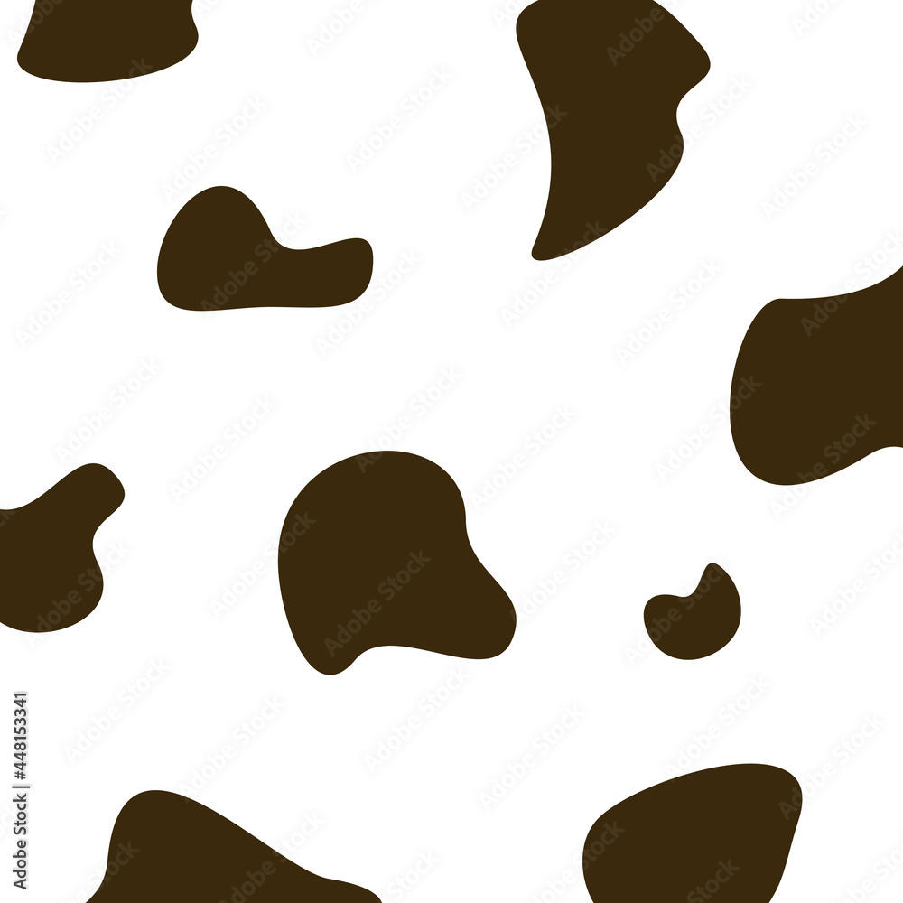 Abstract minimal cow skin seamless . Fashionable black and white vector illustration.
