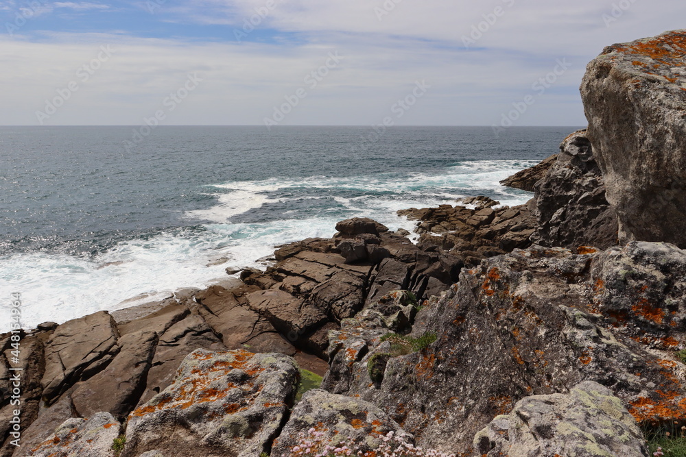 Image of rocks on the coast of Galicia, Spain.