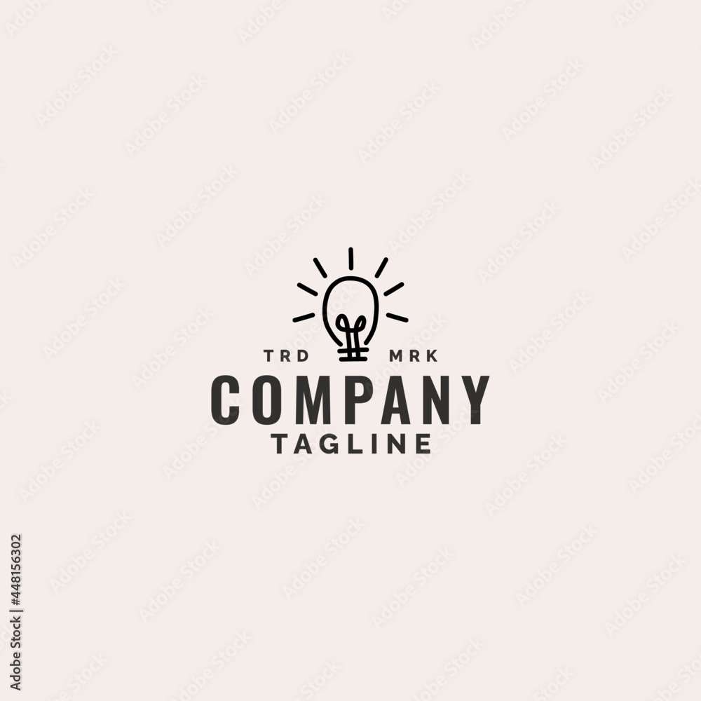 light bulb lamp sign symbol vector graphic logo icon